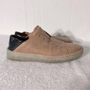 Mjus Made In Italy Pink Leather Slip On Sneakers 36